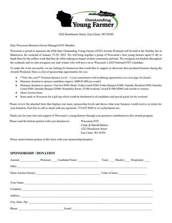 Sponsorship Letter